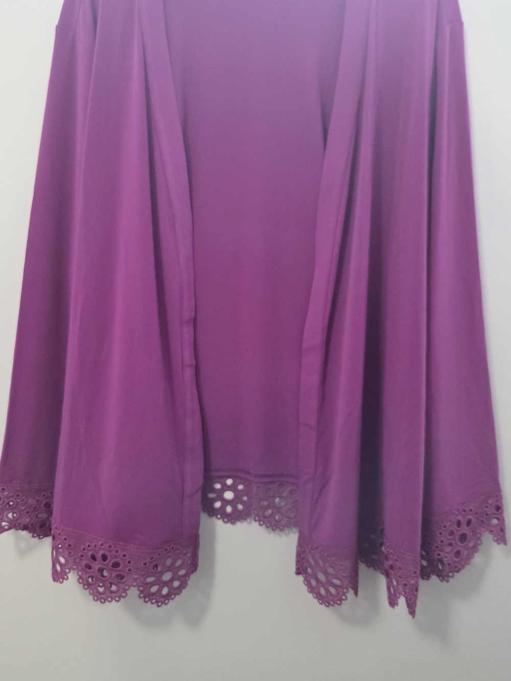 Susan Graver Magenta Open-Front Top